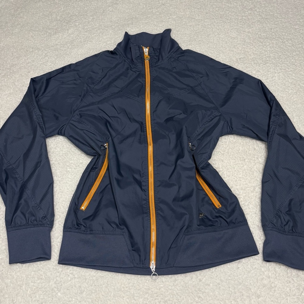 Nike Women Blue 90s Full Zip Bomber Windbreaker Jacket